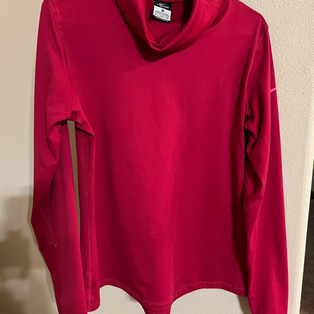 Nike Pink XL Long Sleeve Top with Thumb Holes